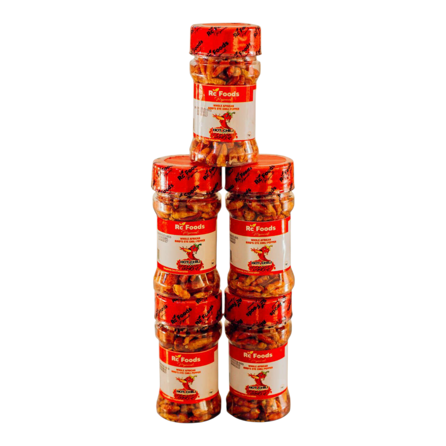 RC Foods – Jar Pepper Set (Whole African Bird’s Eye Pepper) 🌶️✨